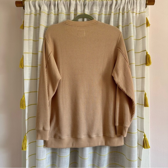 Aerie Waffle Crew Neck Sweatshirt - Picture 6 of 12